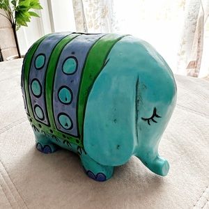 Sweet vintage baby elephant coin bank